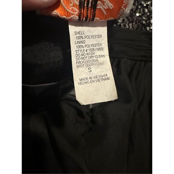 Cindy USA Womens Black and Silver Sequin Strapless Skater Formal Dress Size S - Picture 7 of 10